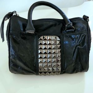 RARE Steve Madden Black Pyramid Stud Purse Handbag